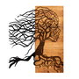 Wallity Nefes - Accesorio decorativo de pared en Negro y Nogal